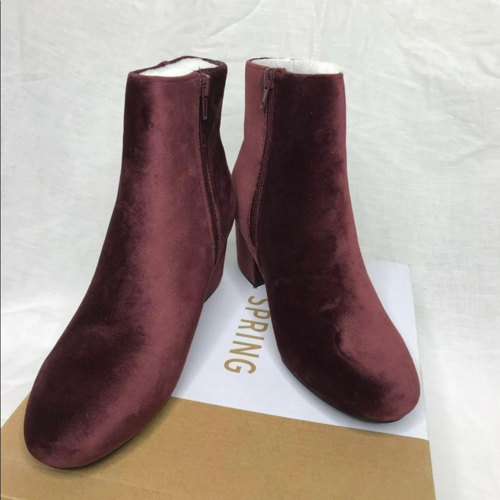 Call It Spring Maneia Velvet Wine Bootie